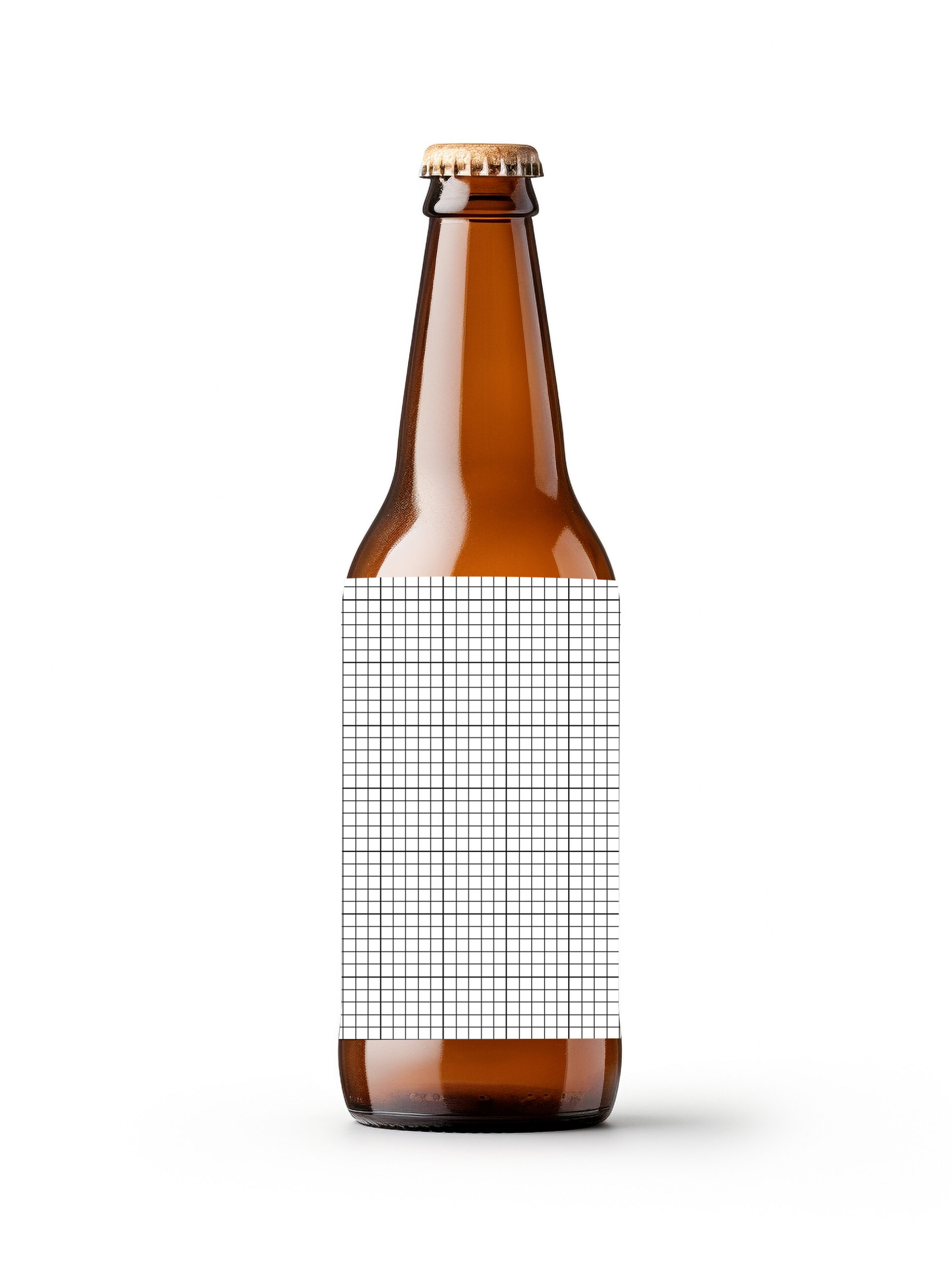 Free Download Beer bottle label mockup PSD
