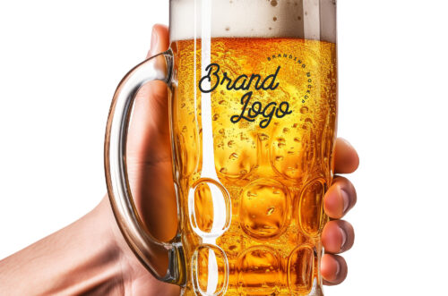Free Download Beer mug mockup PSD