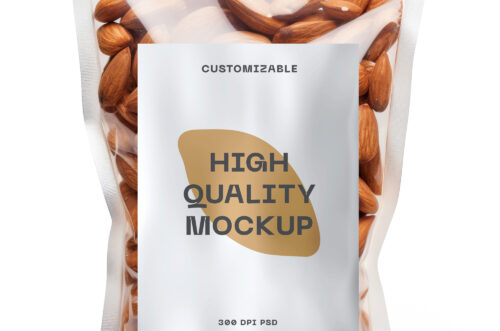 Free Download Best almond pouch mockup
