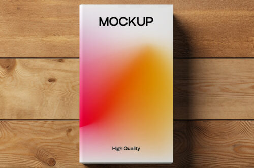 Free Download Best book hd mockup on wooden desk