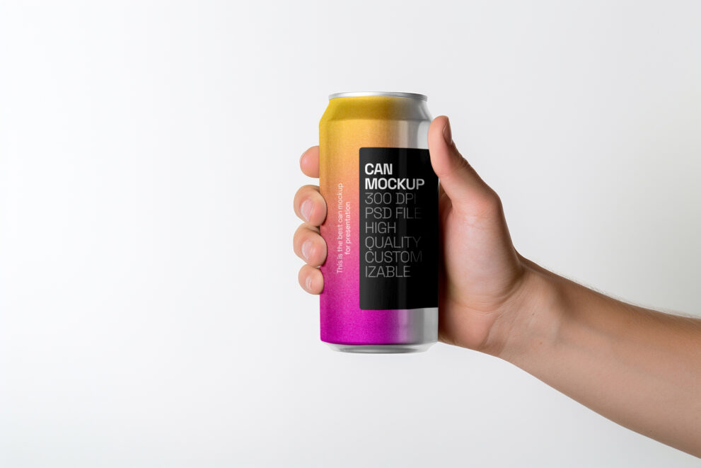 Free Download Best can mockup template