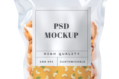 Free Download cashew pouch mockup