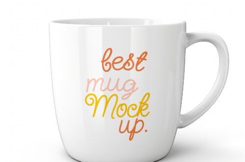 Free Download Best mug design PSD mockup