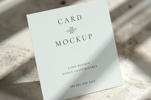 Free Download Best photoshop card mockup template