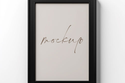 Free Download Black frame isolated mockup