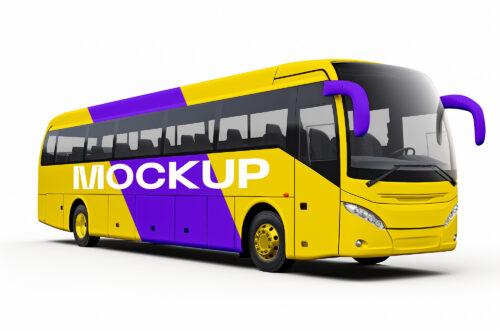 Free Download Bus mockup