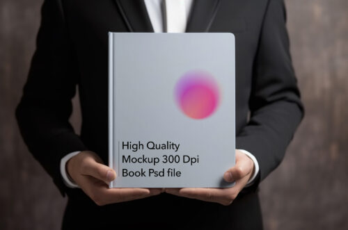 Free Download Business man holding book PSD mockup