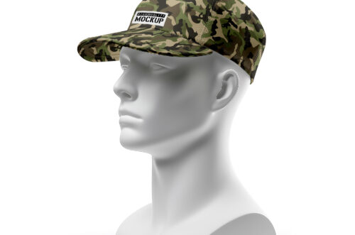 Free Download Camouflage cap mockup