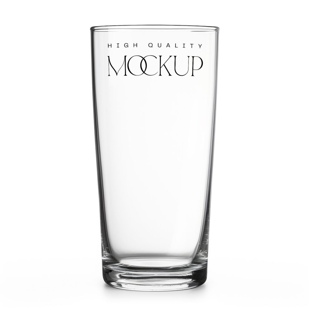 Free Download Clear glass mockup