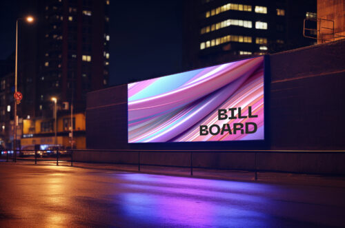 Free Download Digital billboard isolated template