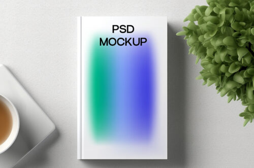 Download book PSD mockup
