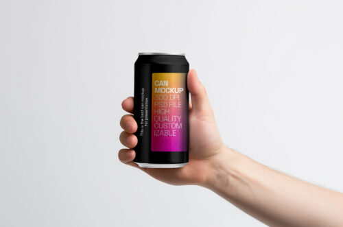 Free Download Drink can mockup PSD