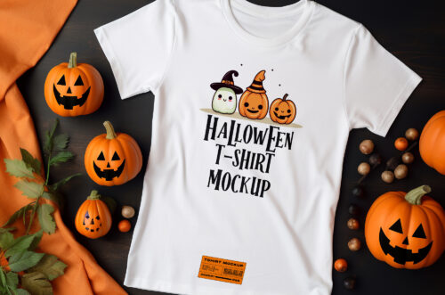 Free Download Halloween T-shirt Design Hd Mockup