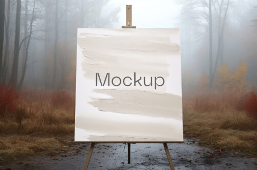Free Download High resolution canvas mockup