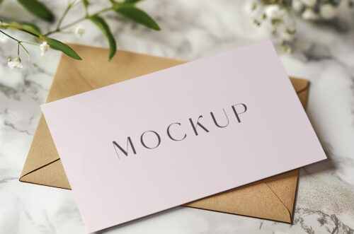 Free Download High resolution card PSD mockup