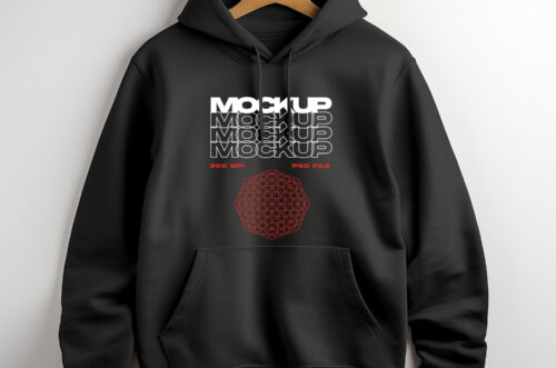Free Download Hoodie design mockup front view-