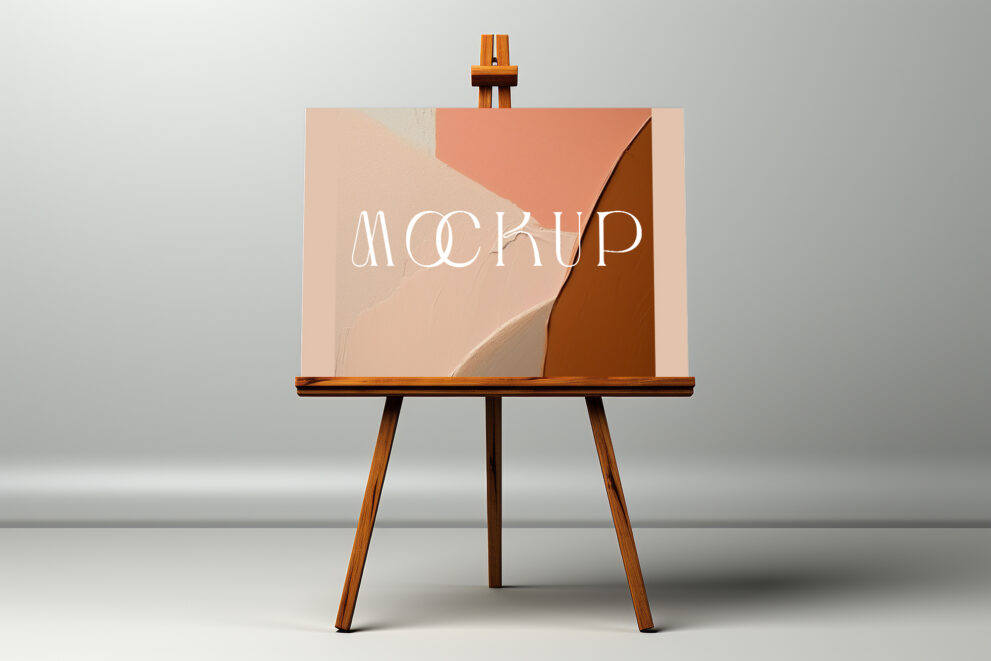 Free Download Horizontal Canvas Mockup PSD