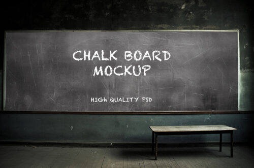 Free Download Horizontal Chalk Board Mockup