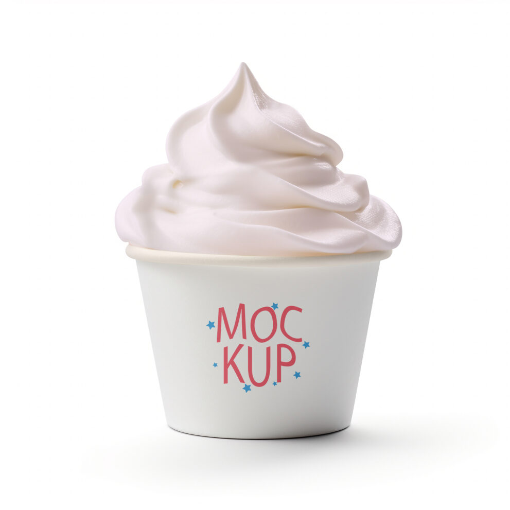 Free Download Ice cream cup design mockup