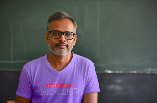Free Download Indian Teacher T-Shirt Mockup