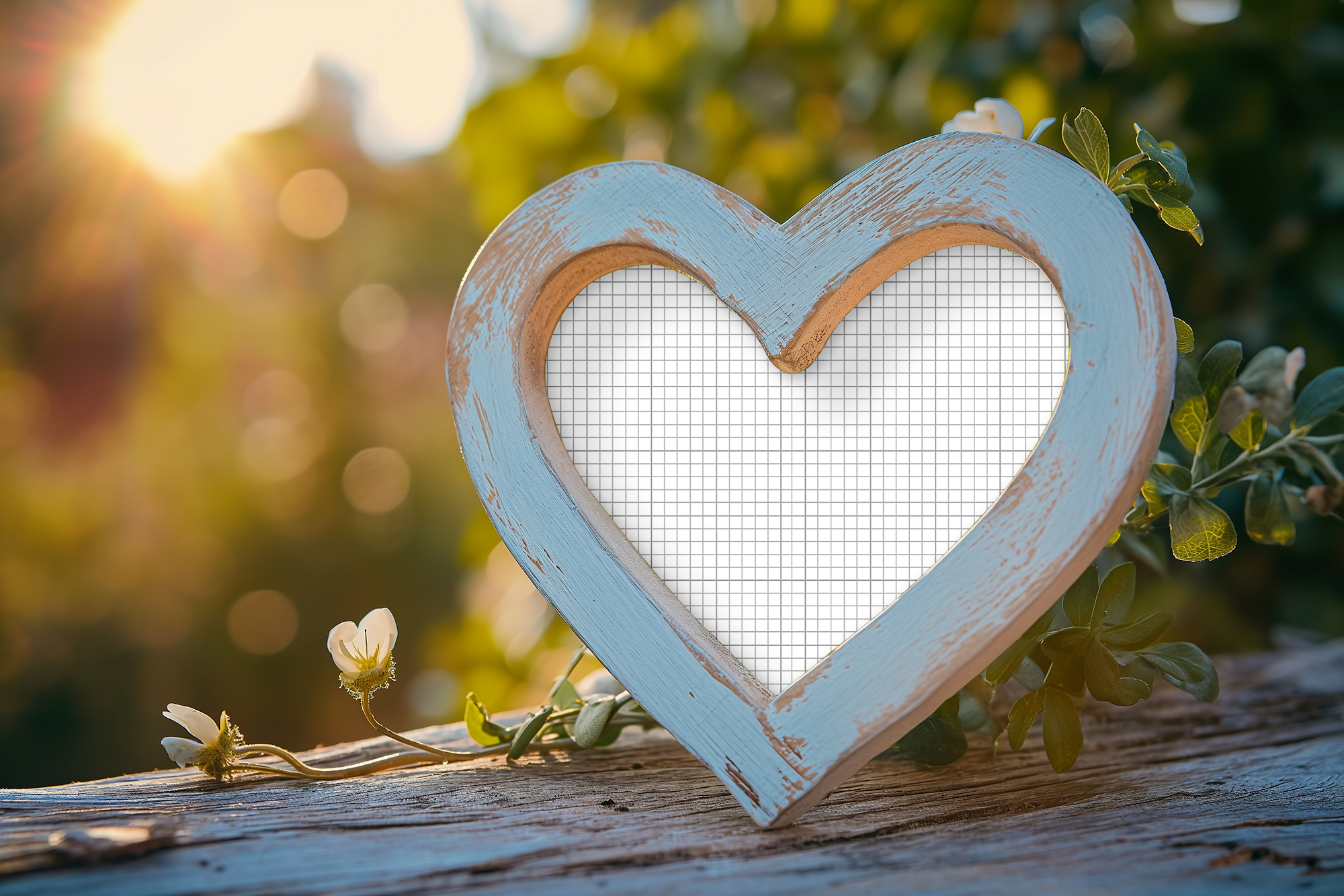 Kids Heart Picture Frame Template Mockup Daddy