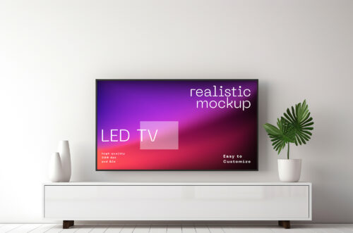 Free Download LED tv screen isolated template-MD