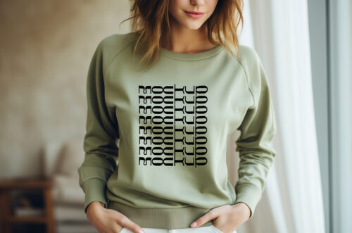Free Download Lady sweatshirt PSD mockup template-