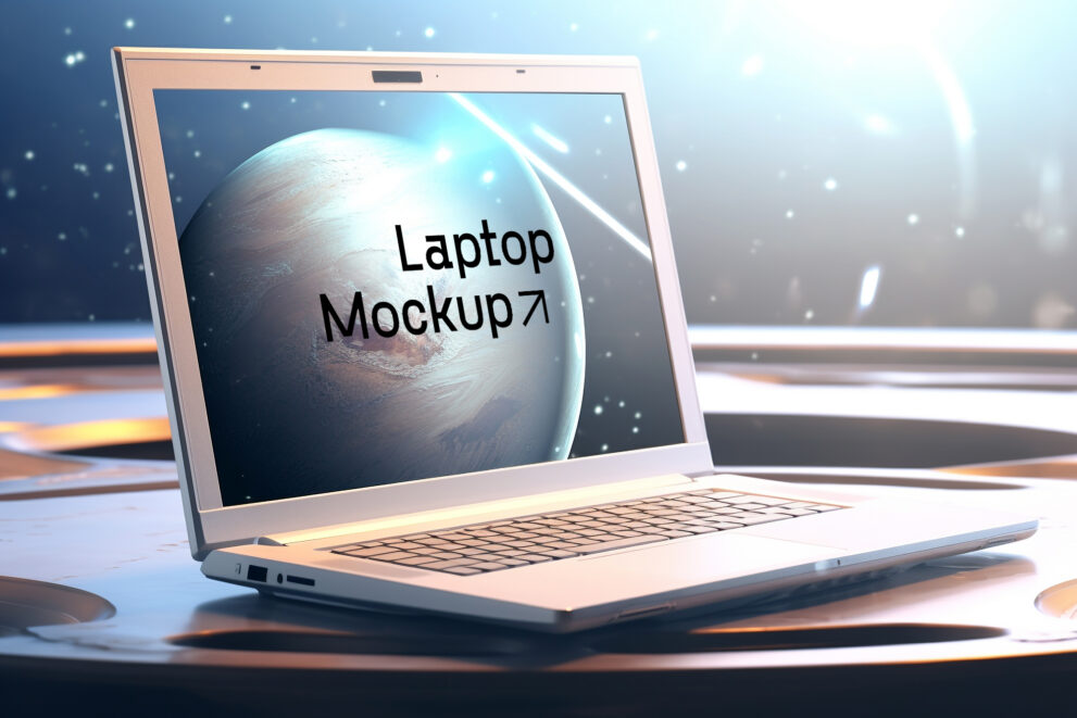 Free Download Laptop mockup isolated