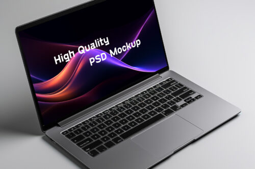 Free Download MacBook PSD mockup template