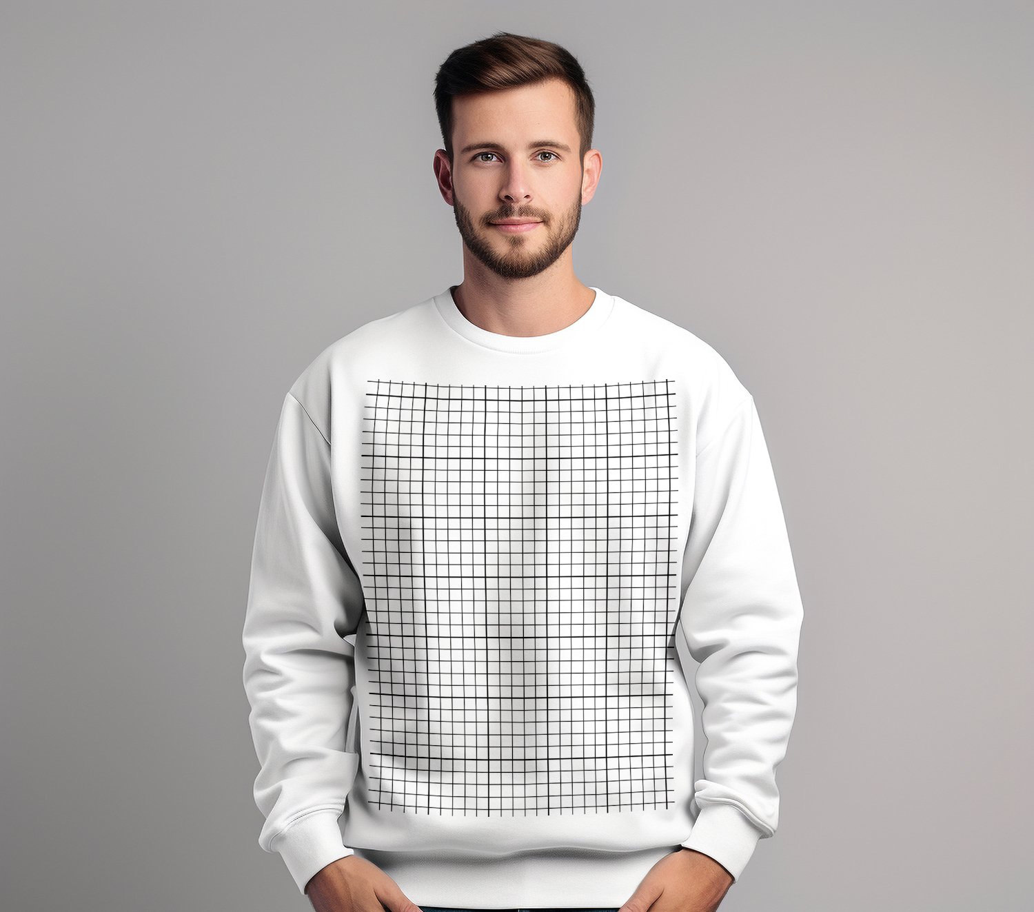 Free Download Man sweatshirt mockup template-G