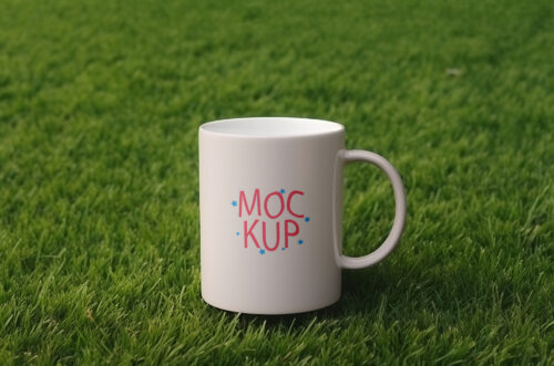 Free Download Mug hd mockup on grass-MD