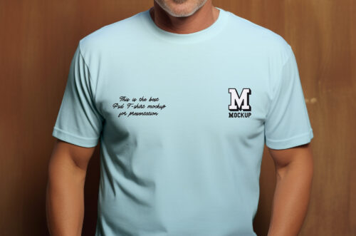 Free Download Online male t-shirt mockup