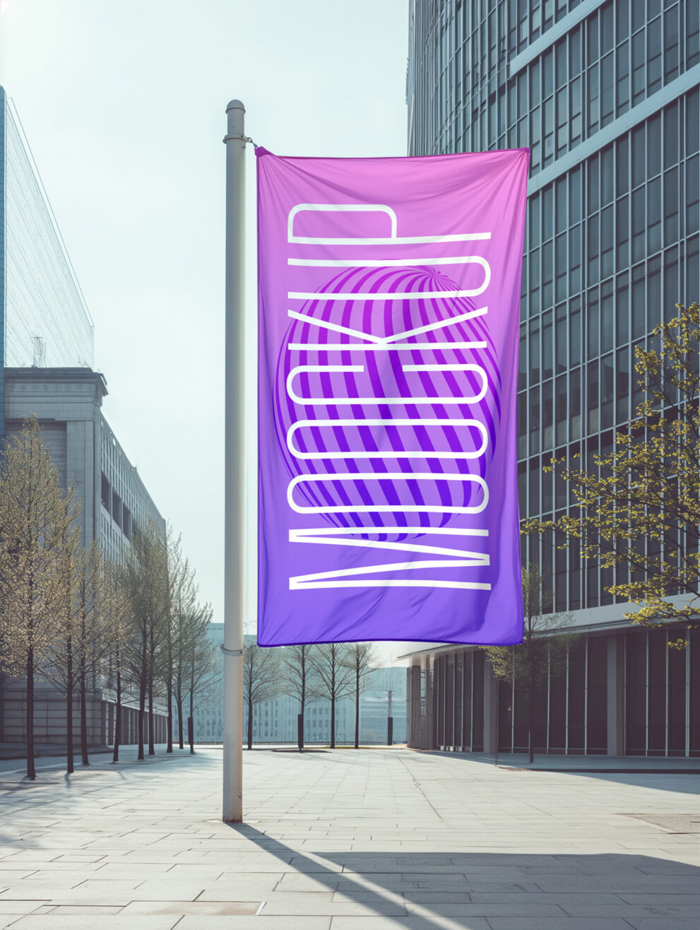 Free Download Outdoor banner PSD mockup
