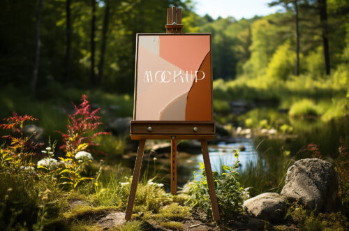 Free Download Outdoor canvas hd mockup