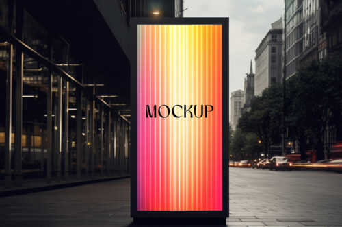Free Download Outdoor signboard PSD mockup