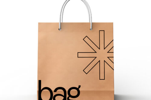 Free Download Paper bag design hd mockup