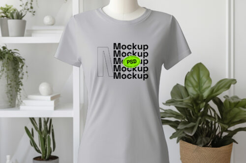 Free Download Photoshop t-shirt design mockup