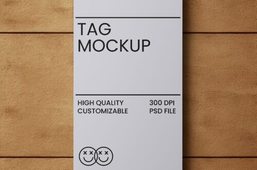 Free Download Product tag isolated mockup