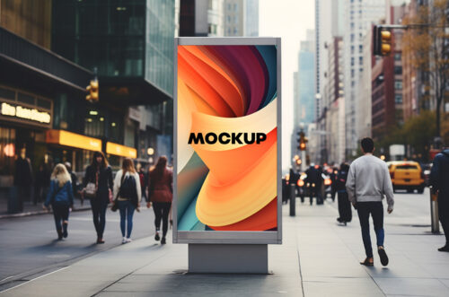 Free Download Public Advertisement Display Mockup