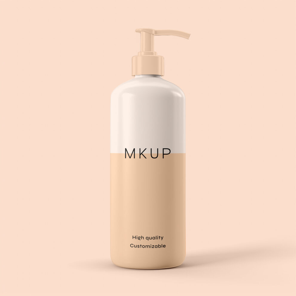 Free Download Shampoo pump bottle isolated template