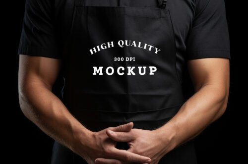 Free Download Ultra hd black apron template