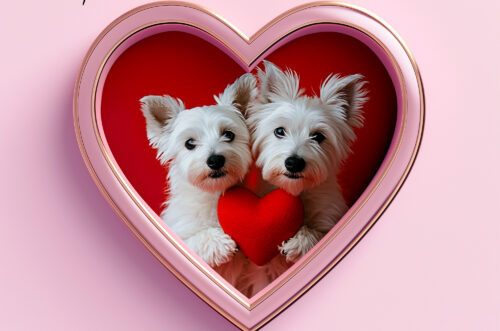 Free Download Valentine Love Heart Frame Mockup