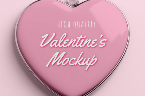 Free Download Valentine necklace design mockup
