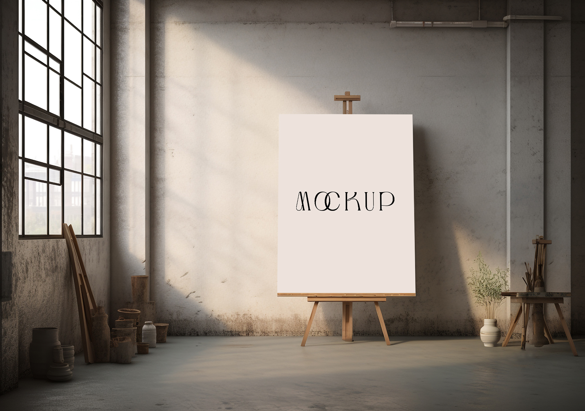 Free Download Vertical Canvas isolated Mockup