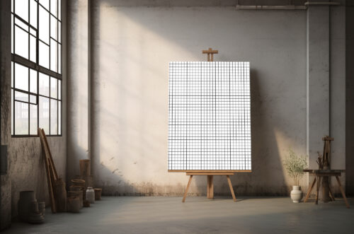 Free Download Vertical Canvas isolated Mockup-