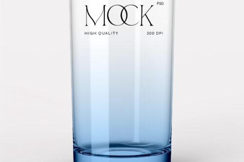 Free Download Water glass logo mockup generator