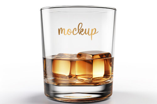 Free Download Whisky glass design mockup