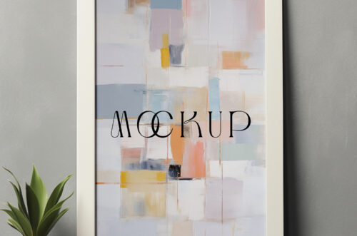 Free Download White vertical frame hd mockup template