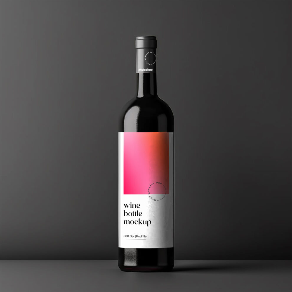 Free Download Wine bottle template