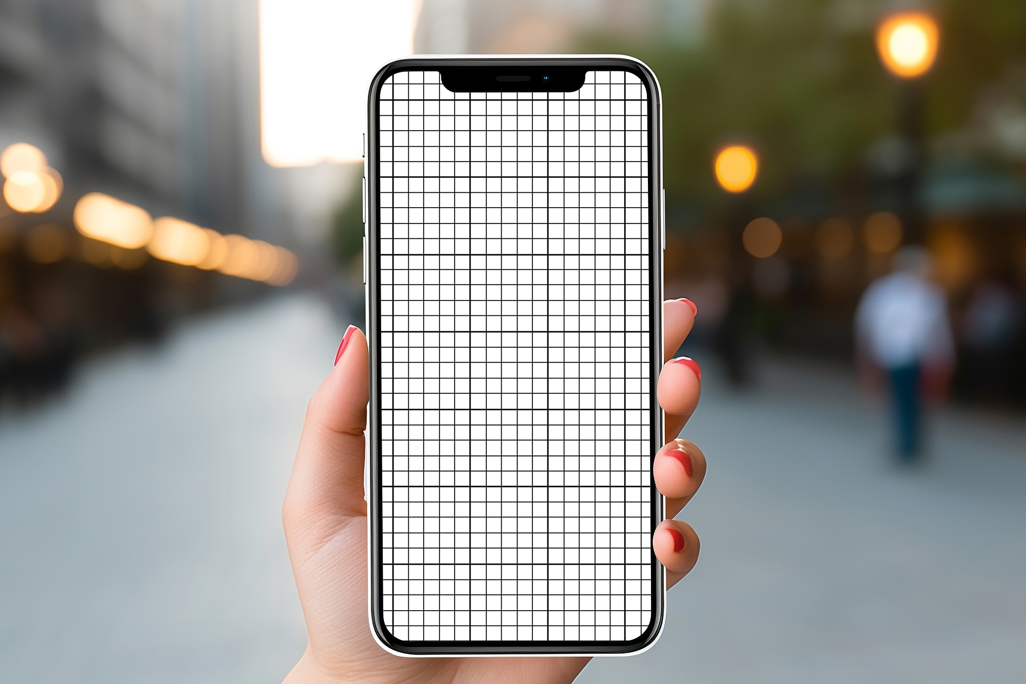 Free Download Woman holding iPhone desigh mockup